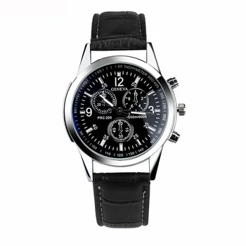 2022 Moda de Lux Mens Ceas din Piele Trupa Cuarț Încheietura mâinii de Afaceri Ceas Simplu, Elegant Ceas de mână Rochie Albastru de sticlă bărbați ceas
